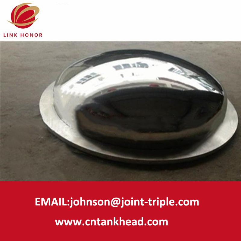 1-01-10 Mirror Polishing Stainless Steel Elliptical Head  with flanged edge 