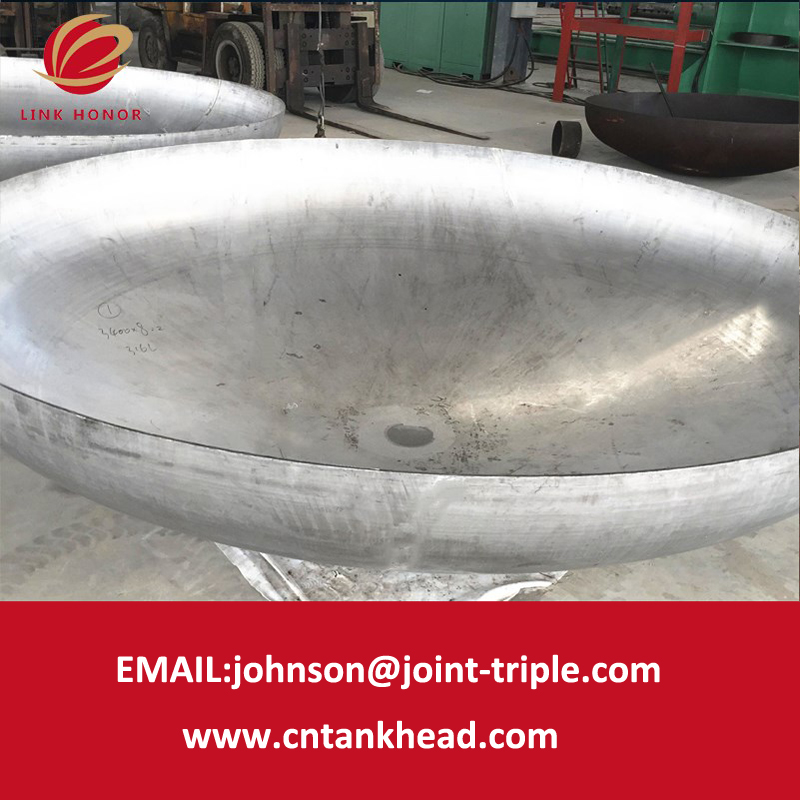 1-01-50  Pressure Vessel Shell Cover with Heat Treatment Huge Stainless Steel Elliptical Dish Head ID7800MM*14MM