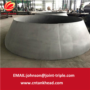 06-05 Large Stainless Steel open Conical head for Boiler Parts 7000mm*16mm