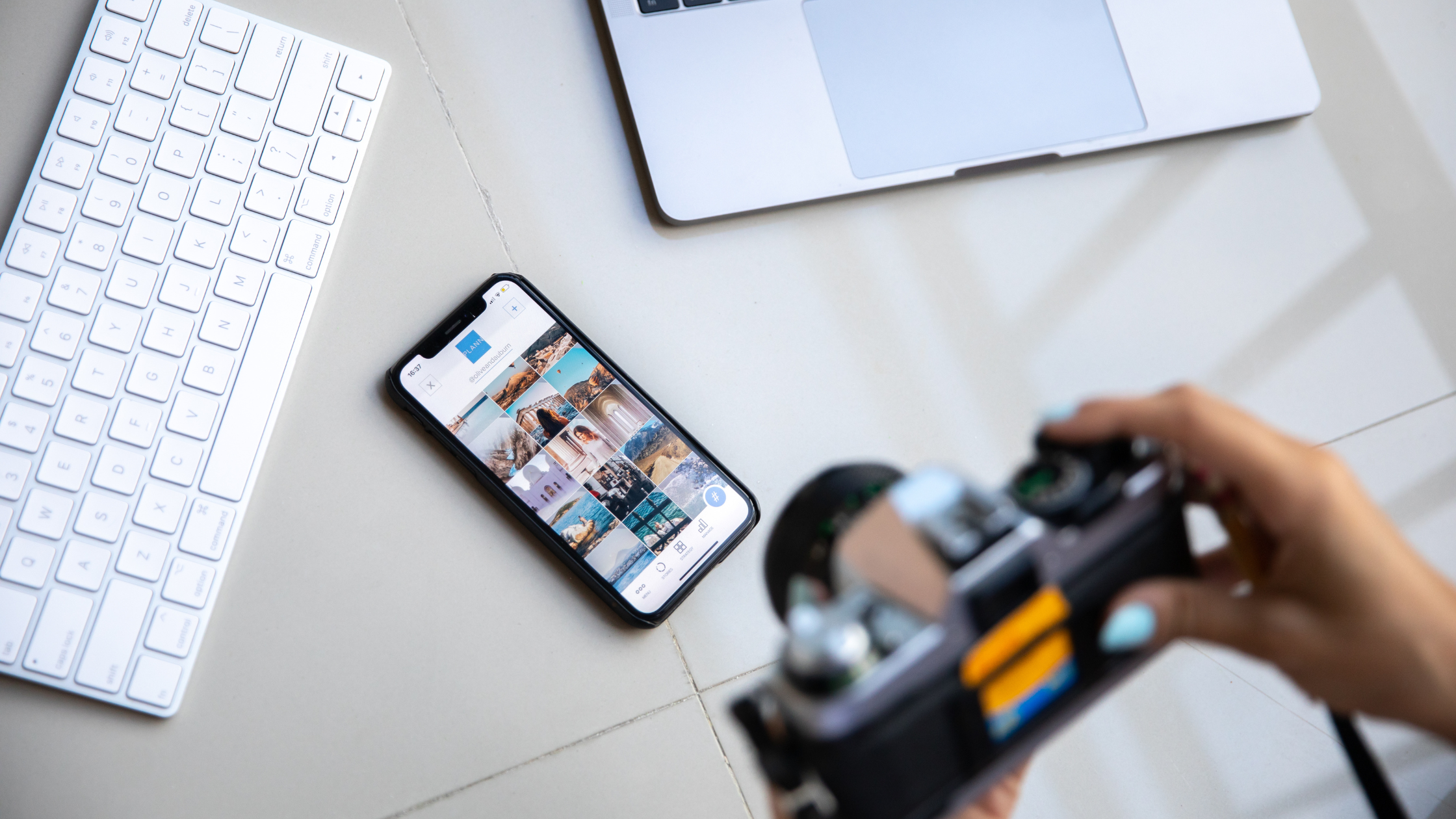 Marketing team brainstorming IT-focused social content plan